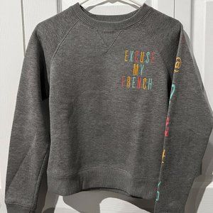 Aeropostale Grey Cropped Sweatshirt